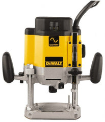 DeWALT - 8,000 to 22,000 RPM, 3 HP, 15 Amp, Plunge Base Electric Router - 1/4 and 1/2 Inch Collet - Exact Tooling
