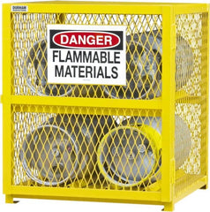 Durham - 1 Shelf Gas Cylinder Storage Cabinet - Steel, 30" Wide x 30" Deep x 35" High - Exact Tooling