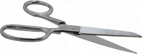 Heritage Cutlery - 2-1/2" LOC, 6" OAL Chrome Plated Standard Shears - Right Hand, Metal Straight Handle, For General Purpose Use - Exact Tooling