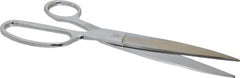 Heritage Cutlery - 5" LOC, 10" OAL Chrome Plated Standard Shears - Right Hand, Metal Straight Handle, For General Purpose Use - Exact Tooling