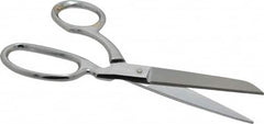 Heritage Cutlery - 3" LOC, 7" OAL Chrome Plated Standard Shears - Right Hand, Metal Bent Handle, For General Purpose Use - Exact Tooling