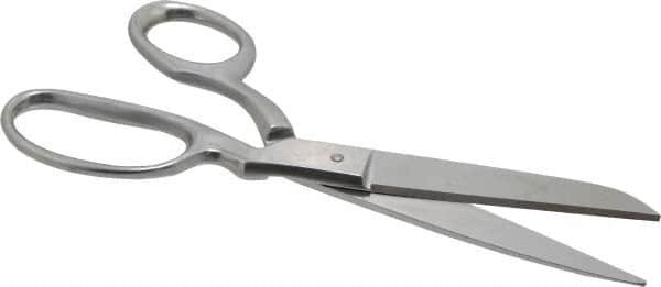 Heritage Cutlery - 3-1/2" LOC, 8-1/2" OAL Stainless Steel Standard Shears - Right Hand, Metal Bent Handle, For General Purpose Use - Exact Tooling