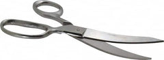 Heritage Cutlery - 3-1/2" LOC, 8" OAL Stainless Steel Standard Shears - Right Hand, Metal Straight Handle, For Poultry Processing - Exact Tooling