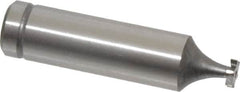 Made in USA - 1/4" Diam x 1/16" Face Width, Cobalt, 6 Teeth, Shank Connection Woodruff Keyseat Cutter - Uncoated, 2-1/16" OAL x 1/2" Shank, Staggered Teeth, ANSI 202, Old Standard 201 - Exact Tooling