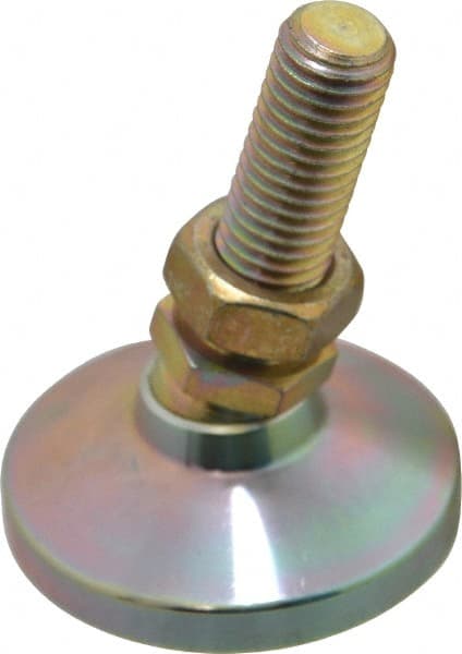 Gibraltar - 5/8-11 Bolt Thread, Studded Pivotal Stud Mount Leveling Pad & Mount - 6,000 Max Lb Capacity, 2-1/2" Base Diam - Exact Tooling