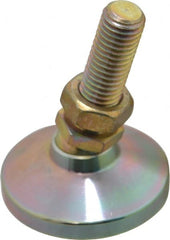 Gibraltar - 5/8-11 Bolt Thread, Studded Pivotal Stud Mount Leveling Pad & Mount - 6,000 Max Lb Capacity, 2-1/2" Base Diam - Exact Tooling