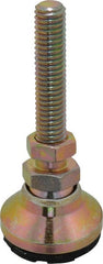 Gibraltar - 3/8-16 Bolt Thread, Studded Pivotal Stud Mount Leveling Pad & Mount - 300 Max Lb Capacity, 1-1/4" Base Diam - Exact Tooling