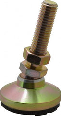 Gibraltar - 1/2-13 Bolt Thread, Studded Pivotal Stud Mount Leveling Pad & Mount - 700 Max Lb Capacity, 1-7/8" Base Diam - Exact Tooling