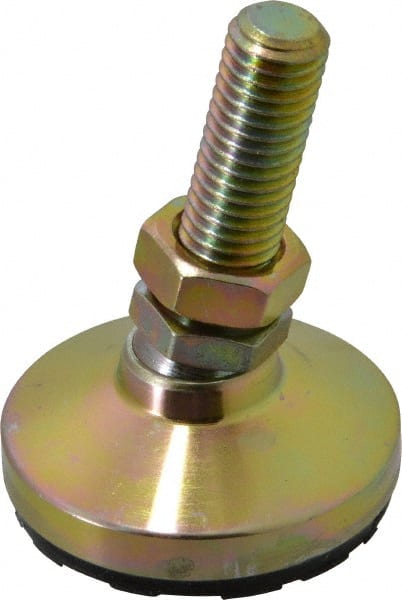 Gibraltar - 5/8-11 Bolt Thread, Studded Pivotal Stud Mount Leveling Pad & Mount - 1,200 Max Lb Capacity, 2-1/2" Base Diam - Exact Tooling