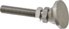 Gibraltar - 3/8-16 Bolt Thread, Studded Pivotal Stud Mount Leveling Pad & Mount - 3,750 Max Lb Capacity, 1-1/4" Base Diam - Exact Tooling