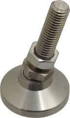 Gibraltar - 1/2-13 Bolt Thread, Studded Pivotal Stud Mount Leveling Pad & Mount - 5,000 Max Lb Capacity, 1-7/8" Base Diam - Exact Tooling