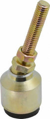 Gibraltar - 100 Lb Capacity, 3/8-16 Thread, 3-1/2" OAL, Zinc Stud, Studded Socket Mount Leveling Mount - 2" Stud Length, 1-1/4" Base Diam, Zinc Pad, 5/8" Hex - Exact Tooling
