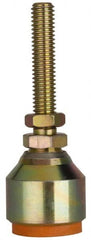 Gibraltar - 995 Lb Capacity, 3/8-16 Thread, 3-1/2" OAL, Zinc Stud, Studded Socket Mount Leveling Mount - 2" Stud Length, 1-1/4" Base Diam, Zinc Pad, 5/8" Hex - Exact Tooling