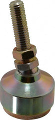 Gibraltar - 2400 Lb Capacity, 1/2-13 Thread, 3-3/4" OAL, Zinc Stud, Studded Socket Mount Leveling Mount - 2" Stud Length, 1-7/8" Base Diam, Zinc Pad, 3/4" Hex - Exact Tooling