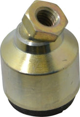 Gibraltar - 50 Lb Capacity, 3/8-16 Thread, 1-1/2" OAL, Zinc Stud, Tapped Socket Mount Leveling Pad - 1-1/4" Base Diam, Zinc Pad, 5/8" Hex - Exact Tooling