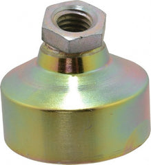 Gibraltar - 2400 Lb Capacity, 1/2-13 Thread, 1-3/4" OAL, Zinc Stud, Tapped Socket Mount Leveling Pad - 1-7/8" Base Diam, Zinc Pad, 3/4" Hex - Exact Tooling
