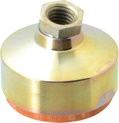 Gibraltar - 4400 Lb Capacity, 5/8-11 Thread, 1-7/8" OAL, Zinc Stud, Tapped Socket Mount Leveling Pad - 2-1/2" Base Diam, Zinc Pad, 7/8" Hex - Exact Tooling