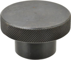 Gibraltar - 2-1/2" Head, Knurled Knob - Tapped, Steel - Exact Tooling