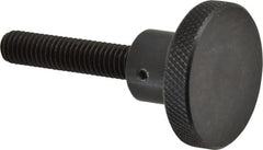 Gibraltar - 1-1/2" Head, Knurled Knob - Threaded Stem, Steel - Exact Tooling