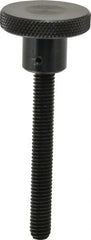 Gibraltar - 1-1/2" Head, Knurled Knob - Threaded Stem, Steel - Exact Tooling