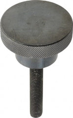 Gibraltar - 2-1/2" Head, Knurled Knob - Threaded Stem, Steel - Exact Tooling