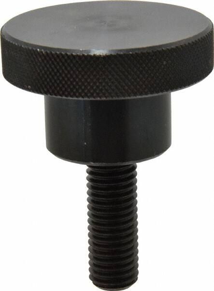 Gibraltar - 2-1/2" Head, Knurled Knob - Threaded Stem, Steel - Exact Tooling