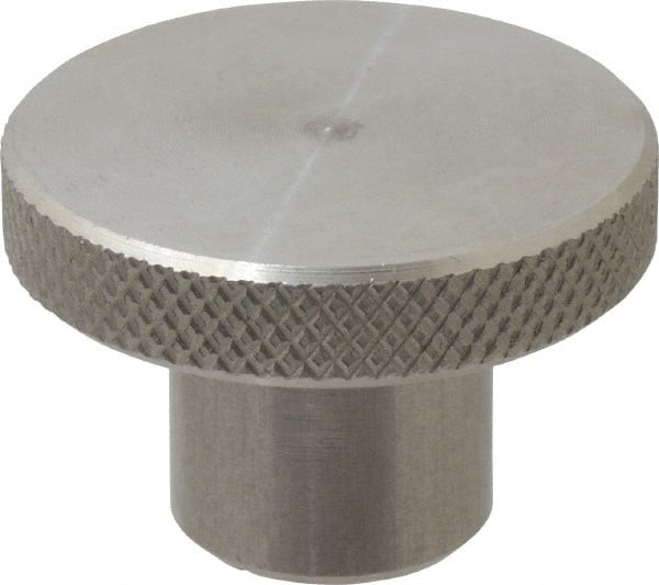 Gibraltar - 1-1/2" Head, Knurled Knob - Tapped, Stainless Steel - Exact Tooling