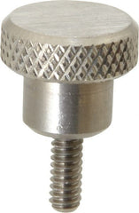 Gibraltar - 3/4" Head, Knurled Knob - Threaded Stem, Stainless Steel - Exact Tooling