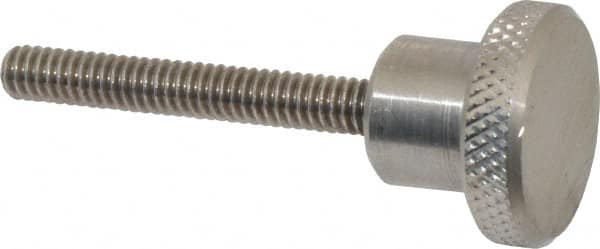 Gibraltar - 1" Head, Knurled Knob - Threaded Stem, Stainless Steel - Exact Tooling