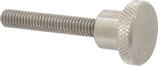Gibraltar - 1" Head, Knurled Knob - Threaded Stem, Stainless Steel - Exact Tooling
