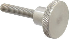 Gibraltar - 1-1/2" Head, Knurled Knob - Threaded Stem, Stainless Steel - Exact Tooling