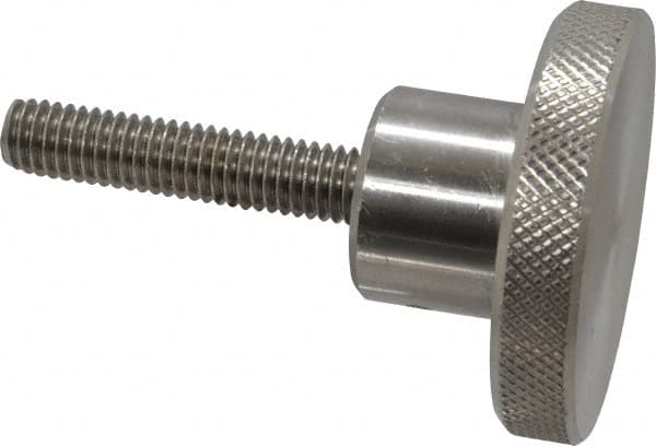 Gibraltar - 2" Head, Knurled Knob - Threaded Stem, Stainless Steel - Exact Tooling
