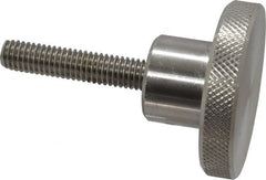 Gibraltar - 2" Head, Knurled Knob - Threaded Stem, Stainless Steel - Exact Tooling