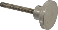 Gibraltar - 2" Head, Knurled Knob - Threaded Stem, Stainless Steel - Exact Tooling