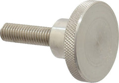 Gibraltar - 2" Head, Knurled Knob - Threaded Stem, Stainless Steel - Exact Tooling