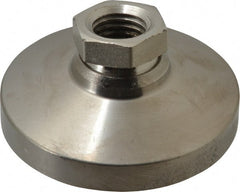 Gibraltar - 7400 Lb Capacity, 3/4-10 Thread, 1-1/2" OAL, Steel Stud, Tapped Pivotal Socket Mount Leveling Mount - 3" Base Diam, Steel Pad, 1-1/16" Hex - Exact Tooling