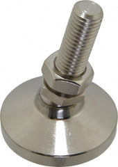 Gibraltar - 5/8-11 Bolt Thread, Studded Pivotal Stud Mount Leveling Pad & Mount - 6,000 Max Lb Capacity, 2-1/2" Base Diam - Exact Tooling