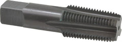 Union Butterfield - 1/2-14 NPT Thread, 4 Flute Standard Pipe Tap - 3-1/8" OAL, 1-3/8" Thread Length, 11/16" Shank Diam, Nitride Finish, High Speed Steel - Exact Tooling