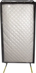 Singer Safety - 8' Long x 48" Wide, Vinyl/Fiberglass Screen - Gray - Exact Tooling