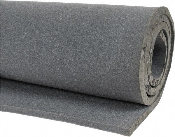 Singer Safety - 10' Long x 54" Wide, Polyester Foam Roll - Gray - Exact Tooling