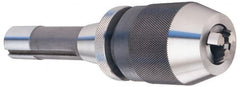 Albrecht - 4MT, 1/8 to 5/8" Capacity, Steel Integral Shank Drill Chuck - Keyless, Taper Shank, 2-1/4" Sleeve Diam, 3-9/16" Open Length - Exact Tooling