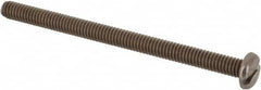 Value Collection - #8-32 UNC, 2-1/2" Length Under Head Slotted Drive Machine Screw - Pan Head, Grade 18-8 Stainless Steel, Uncoated, Without Washer - Exact Tooling