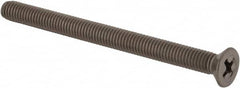 Value Collection - #10-32 UNF, 2-1/2" Length Under Head Phillips Drive Machine Screw - Flat Head, Grade 18-8 Stainless Steel, Uncoated, Without Washer - Exact Tooling
