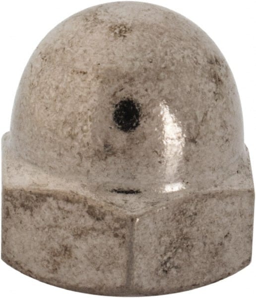 Value Collection - 5/16-24" UNF, 9/16" Width Across Flats, Uncoated, Stainless Steel Acorn Nut - 17/32" Overall Height, Grade 18-8 - Exact Tooling