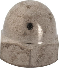 Value Collection - 3/8-24" UNF, 9/16" Width Across Flats, Uncoated, Stainless Steel Acorn Nut - 5/8" Overall Height, Grade 18-8 - Exact Tooling