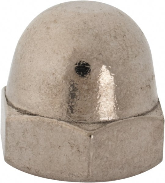 Value Collection - 5/8-18" UNF, 9/16" Width Across Flats, Uncoated, Stainless Steel Acorn Nut - 17/32" Overall Height, Grade 18-8 - Exact Tooling