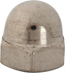 Value Collection - 7/16-14" UNC, 5/8" Width Across Flats, Uncoated, Stainless Steel Acorn Nut - 23/32" Overall Height, Grade 18-8 - Exact Tooling