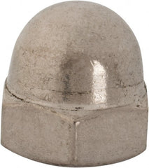 Value Collection - 5/8-11" UNC, 1" Width Across Flats, Uncoated, Stainless Steel Acorn Nut - 63/64" Overall Height, Grade 18-8 - Exact Tooling