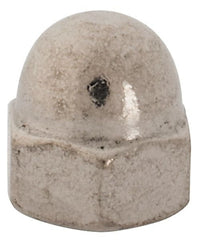 Value Collection - #10-24 UNC, 3/8" Width Across Flats, Uncoated, Stainless Steel Acorn Nut - 25/64" Overall Height, Grade 316 - Exact Tooling