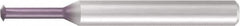 Emuge - 32 to 40 TPI, Internal Single Profile Thread Mill - #6 Noml Diam, 0.1" Cut Diam, 1/8" Shank Diam, 3 Flute, .276" Neck Length, 1-5/8" OAL, TiCN Finish - Exact Tooling